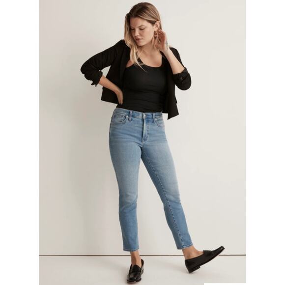 Madewell Mid Rise Stovepipe Jeans in Skyford Wash Sz 28 - Picture 1 of 10